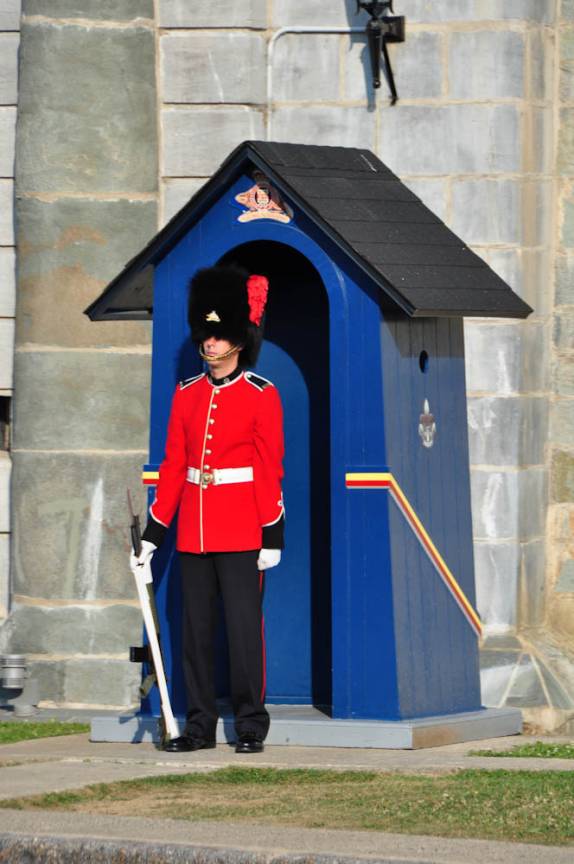 A guarda da Citadela de Quebec, no Canadá